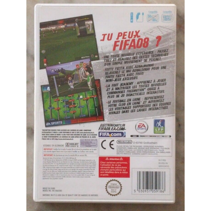 Jeu Xbox 360 FIFA 08 - Occasion Bon état, Sans Notice, Compatible PAL