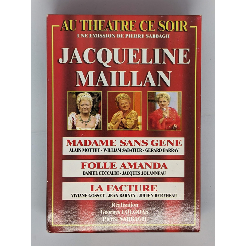 Au Théâtre ce soir : Jacqueline Maillan - Coffret 3 DVD Au Théâtre ce soir : Jacqueline Maillan - Coffret 3 DVD